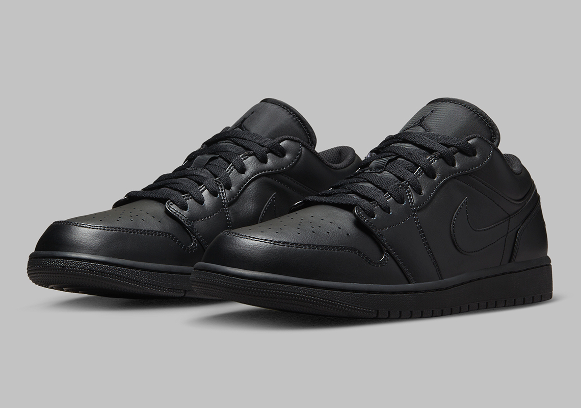 Air Jordan 1 Low Triple Black 553558 093 SneakerNews