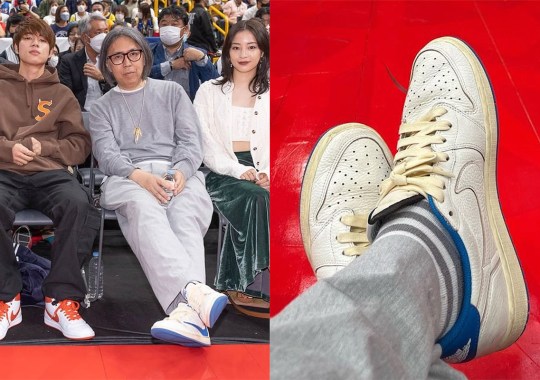 Hiroshi Fujiwara Attends NBA Japan Game Wearing Unreleased Travis Scott x Fragment Design Jordans