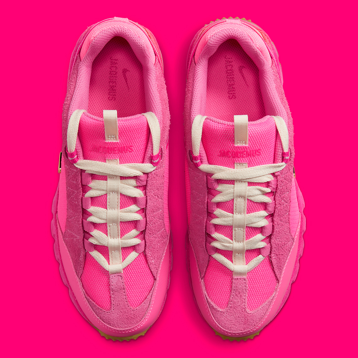 The Jacquemus x Nike sneakers will be available in hot pink