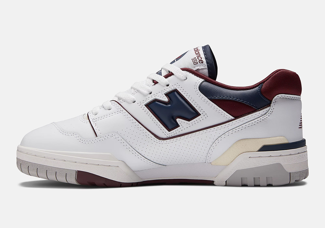 New Balance 550 White/Navy/Maroon BB550NCD | SneakerNews.com