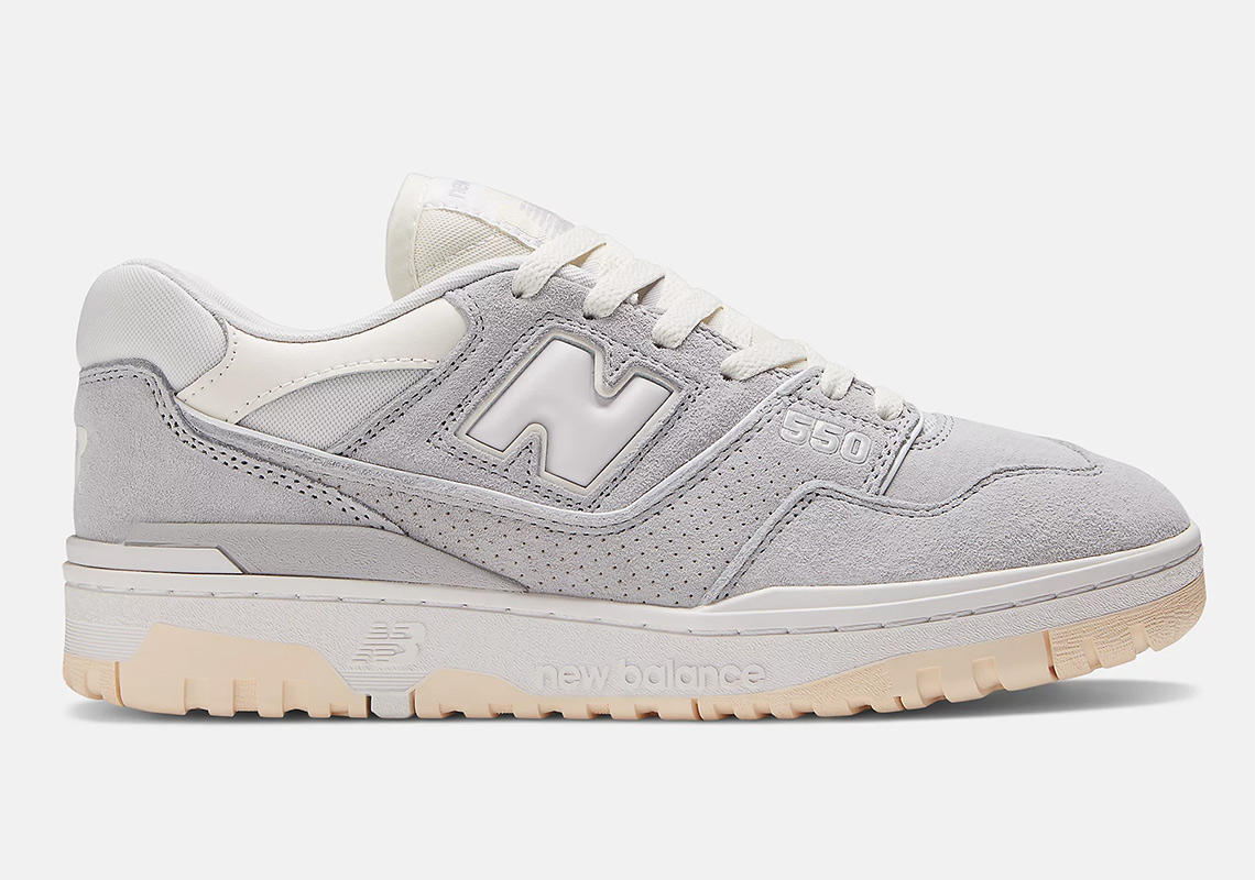 New Balance 550 Grey Suede 6