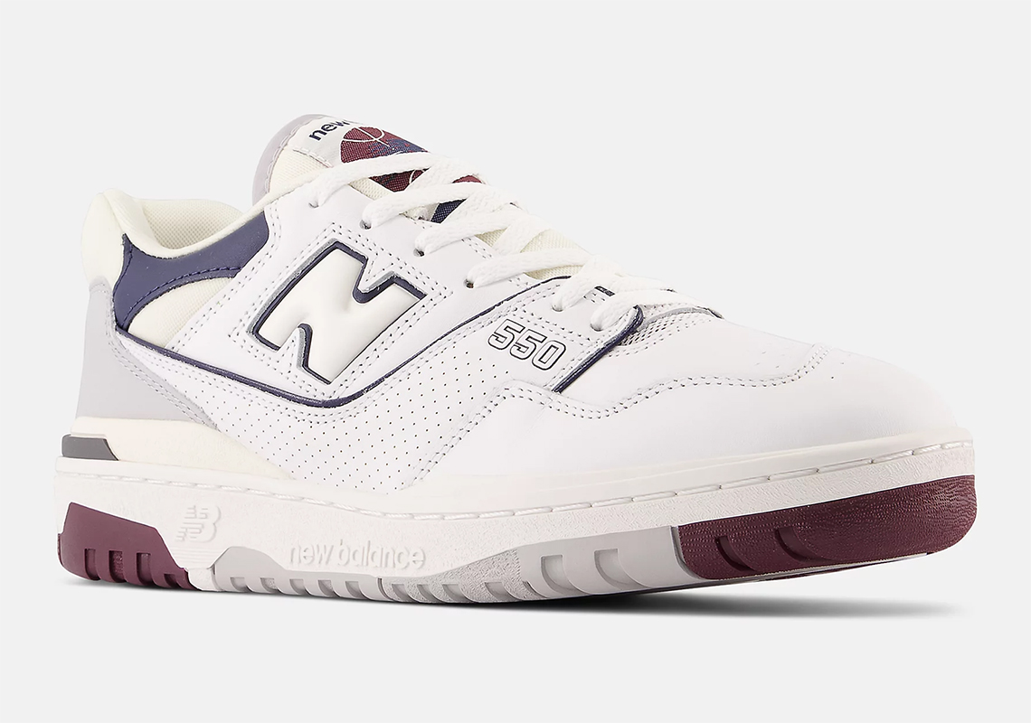 New Balance 550 Maroon Navy Bb550pwb 4