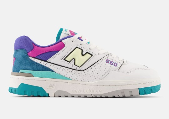 Teal, Purple, And Pink Accent This Upcoming New Balance 550