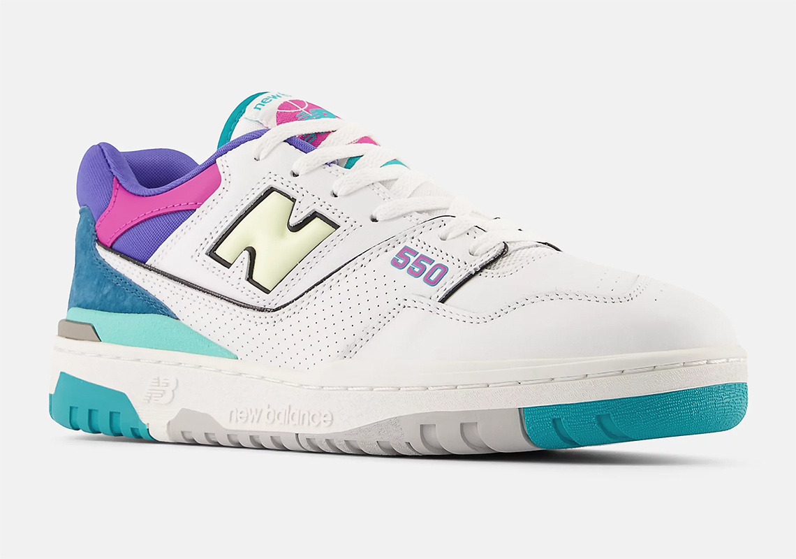 new balance 550 green and pink