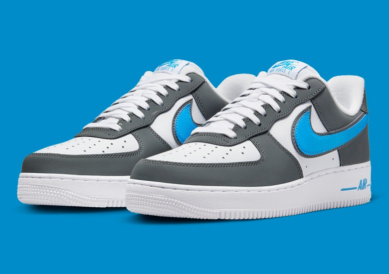 This Nike Air Force 1 Low Oversized Swoosh Features Photo Blue Accents -  Sneaker News