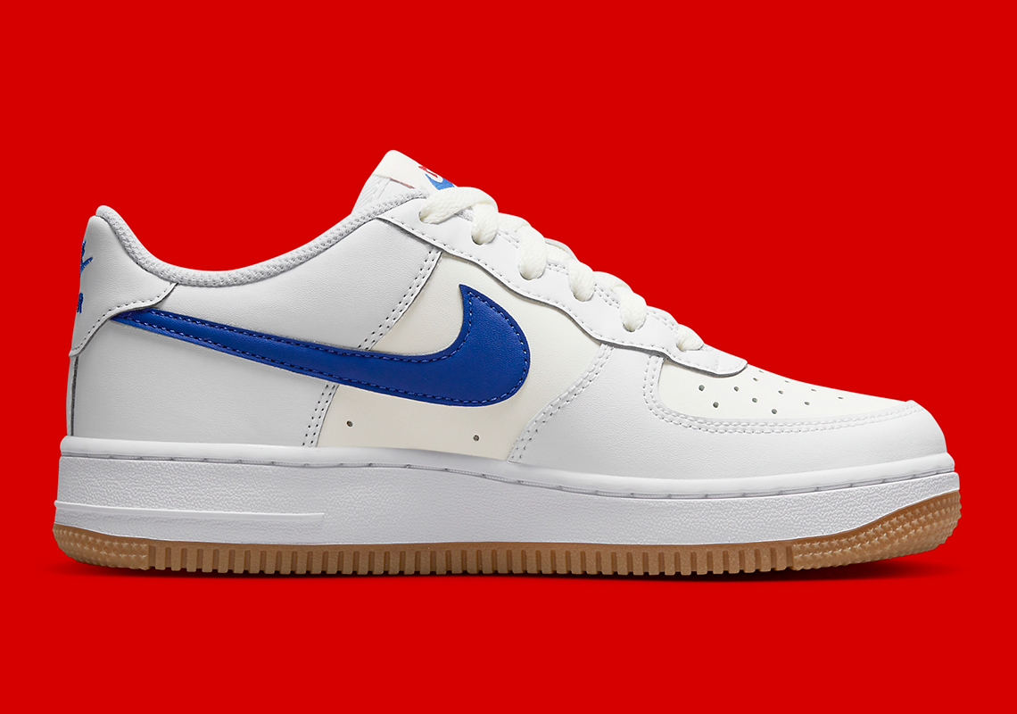Nike Air Force 1 Low Gs Summit White University Red Game Royal Dx5805 179 3