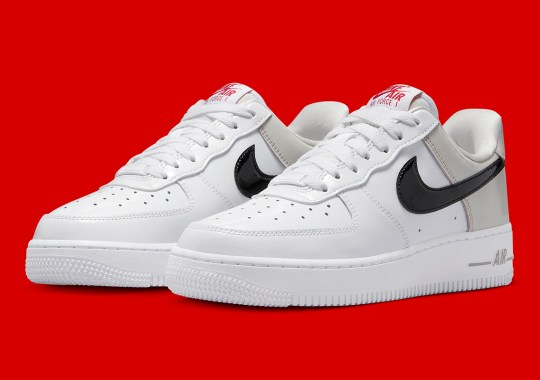 nike air force 1 low patent swoosh DQ7570 001 5