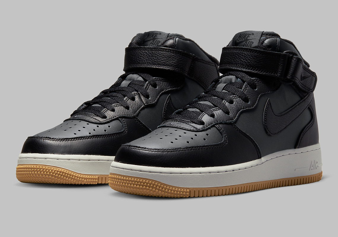 The Nike Air Force 1 Mid Movement Continues With A Fresh "Black/Gum"