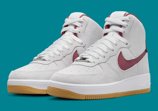The Nike Air Force 1 Sculpt “Grey Suede” Complemented By Teal And Berry