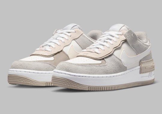 Grey Fleece Lines This Cozy Nike Air Force 1 Shadow