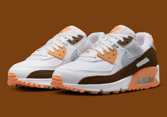 Peach And Chocolate Flavors Mix With Corduroy In The Latest Nike Air Max 90