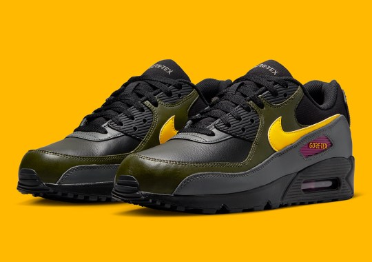 The Nike Air Max 90 GTX Appears In Tour Yellow And Cargo Khaki