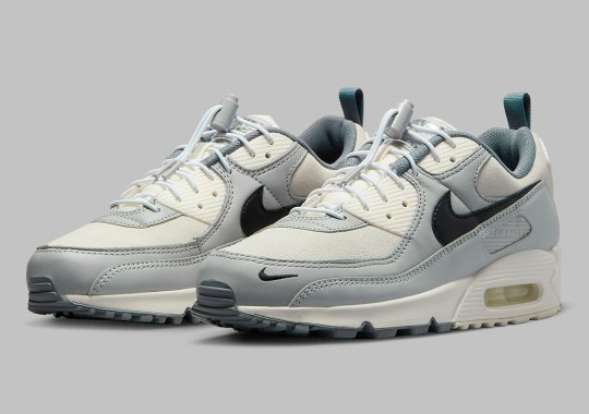 Lace Toggles Lock Down This “Grey/Cream” Offering Of The Nike Air Max 90