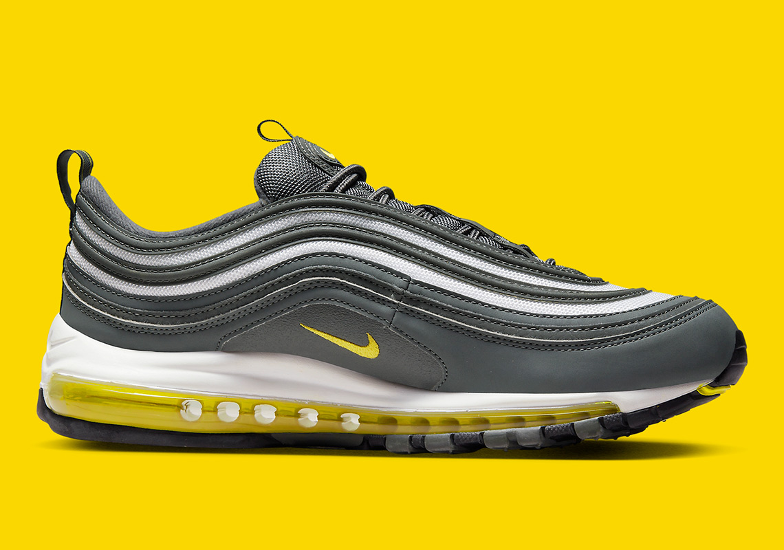 Зимние мужские кожаные высокие кеды с мехом nike air force 97 Grey Yellow Fb3357 001 4