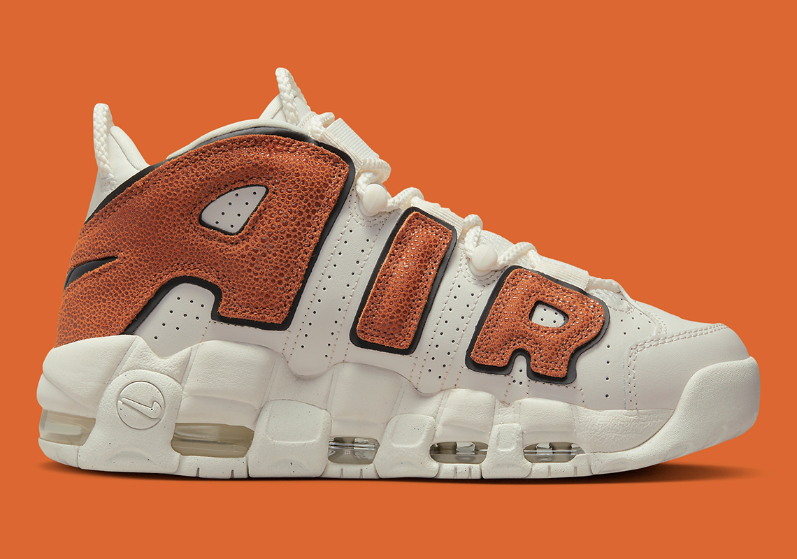 NIKE Air More Uptempo '96 rubber-trimmed leather sneakers