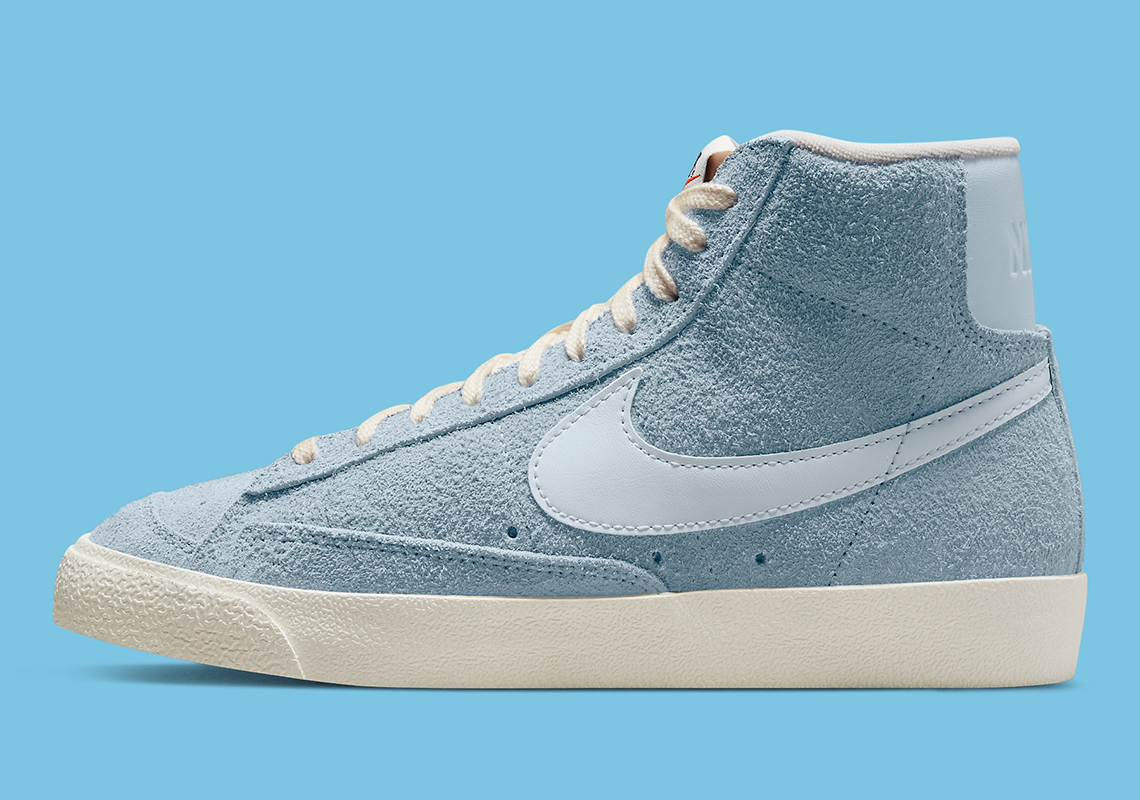 Will building attack Nike Blazer Mid '77 "Ice Blue Suede" DV7006-400 | SneakerNews.com