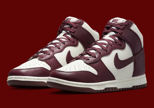 Official Images Of The Nike Dunk High “Bordeaux”