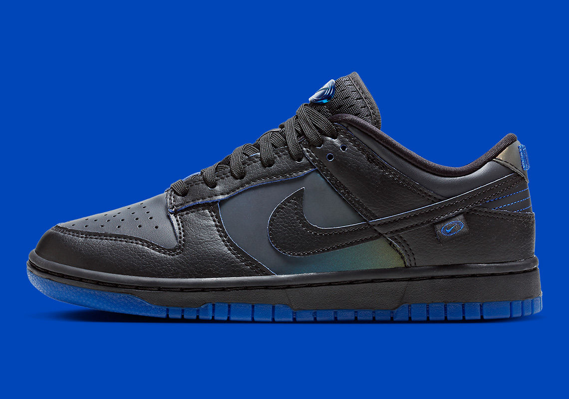 An Iridescent Film Covers The Nike Dunk Low "Worldwide"