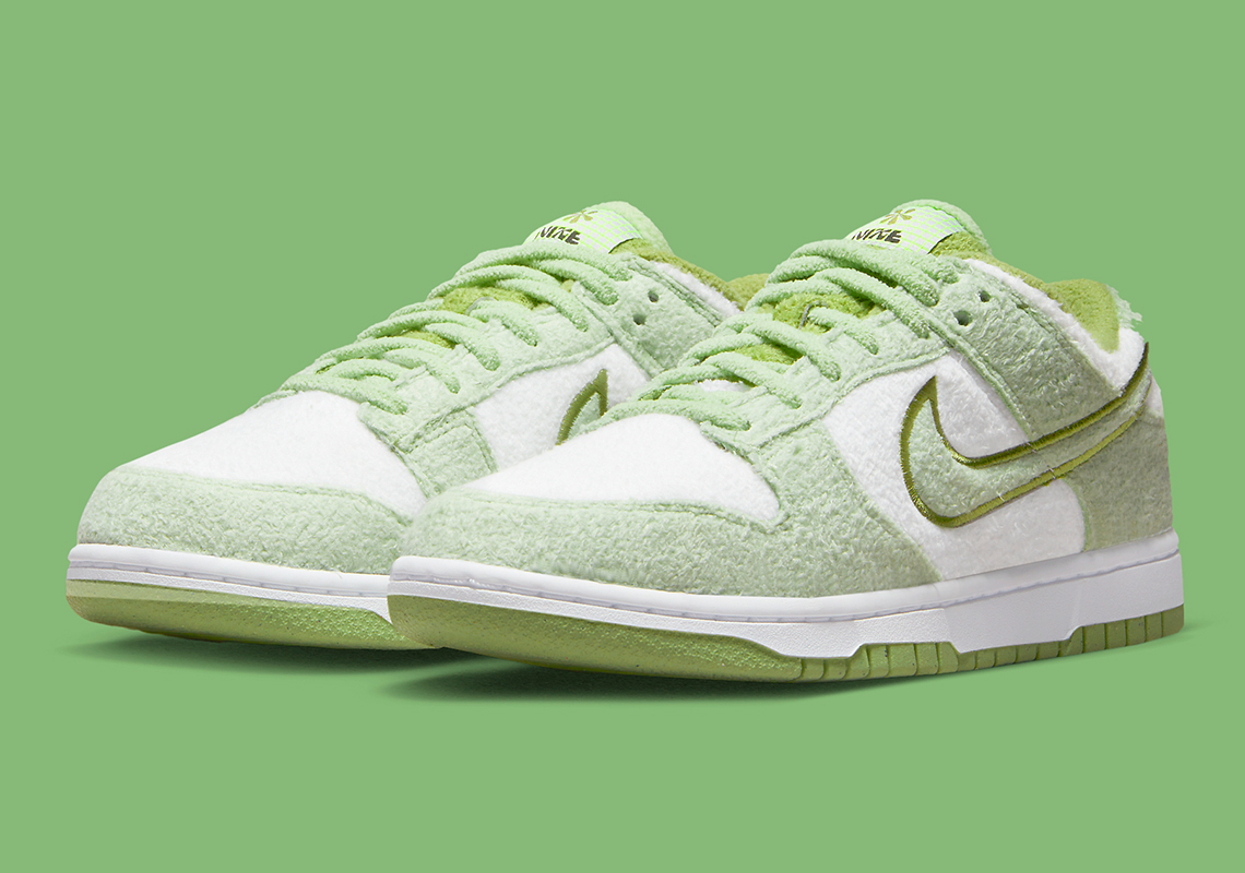 The Nike Dunk Low Expands Its Fleece Offerings With A Lime Green Take