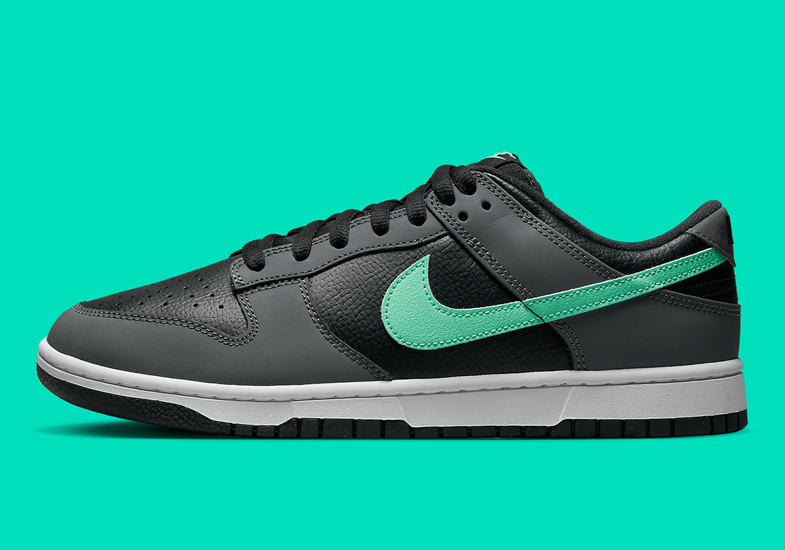 Nike Dunk Low Grey Black Green Glow 1
