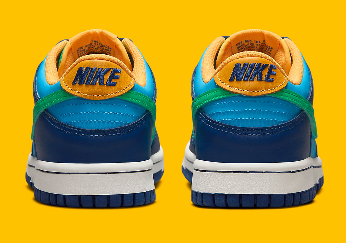 Nike Dunk Low Gs Blue Green Yellow 7