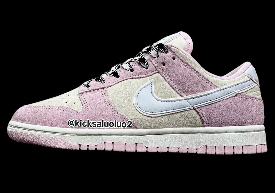 nike dunk low pink suede 3
