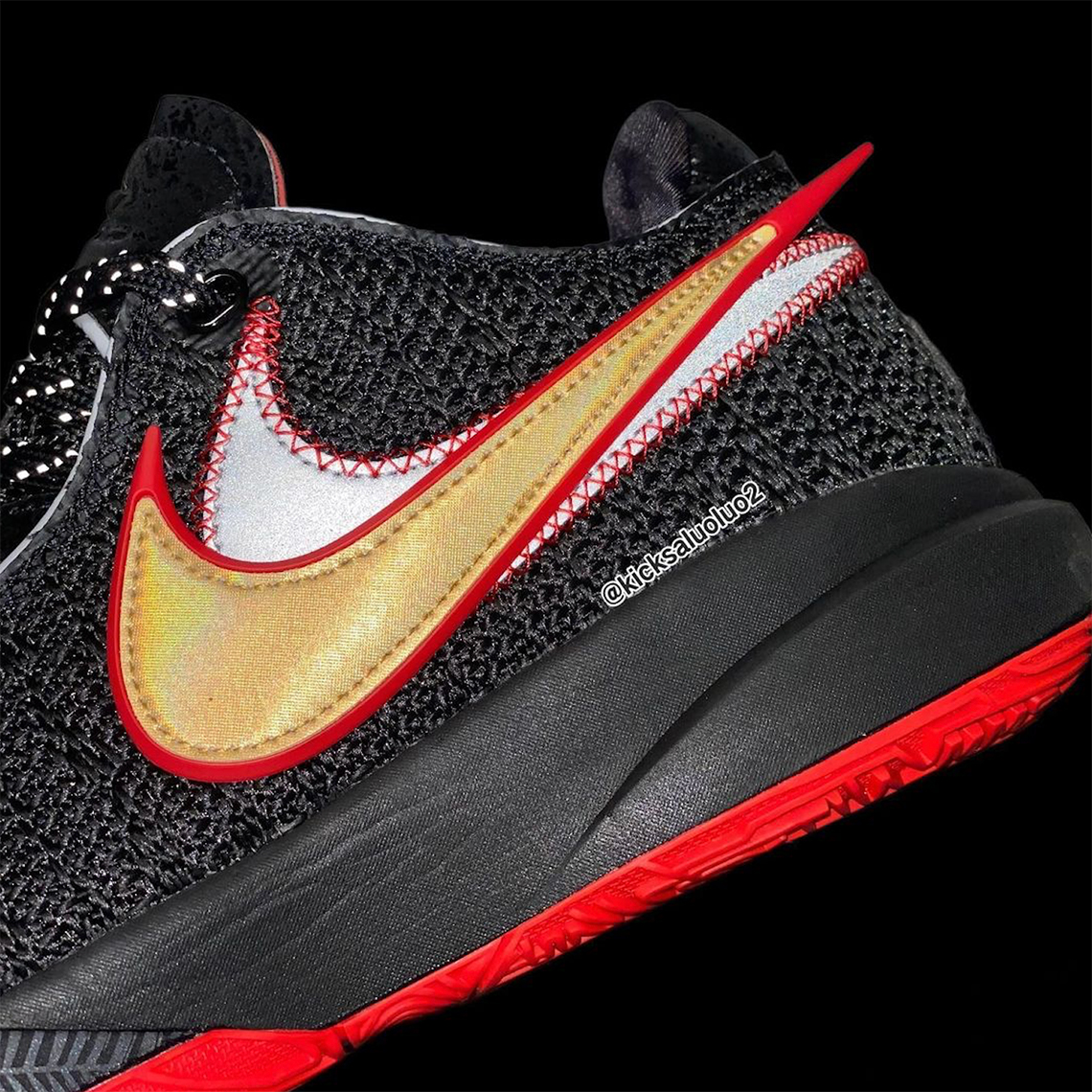 nike For lebron 20 black red gold 3