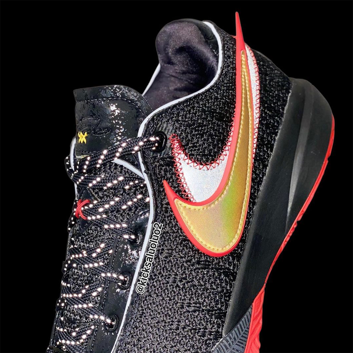 nike For lebron 20 black red gold 5