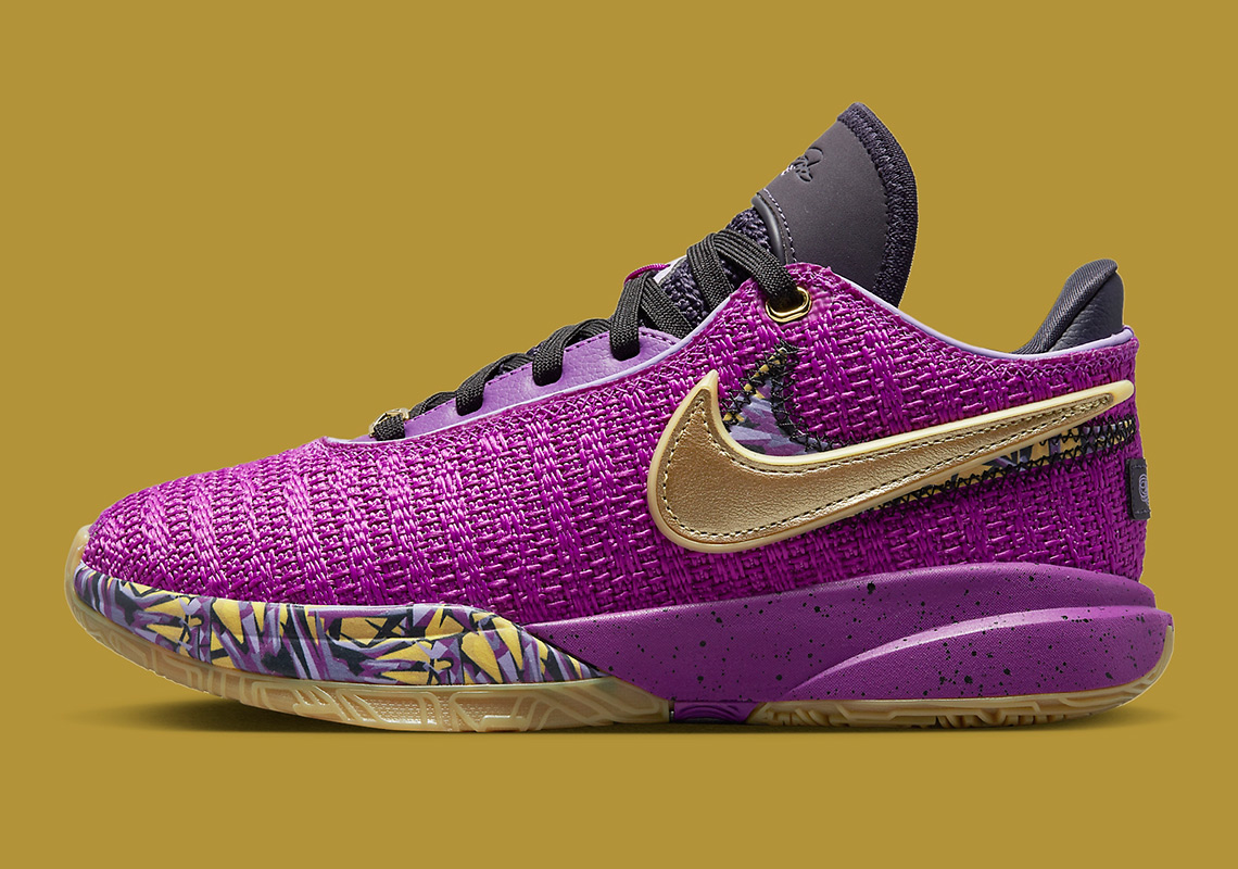 Nike LeBron yellow lebron shoes 20 GS "Vivid Purple" FD0207-500 Release Date