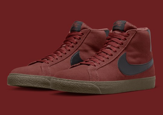 An Understated “Maroon” Takes Over The Next Nike SB Blazer Mid