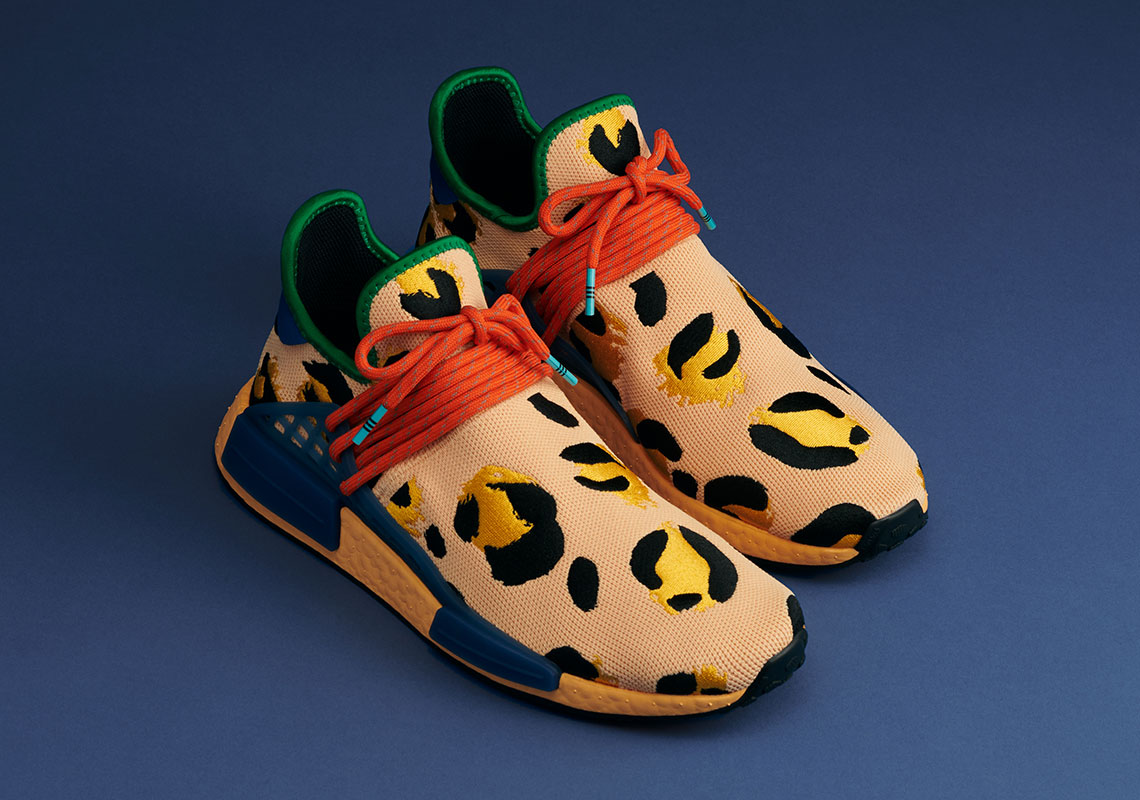 Pharrell adidas NMD Hu Animal Print Blue Details - JustFreshKicks