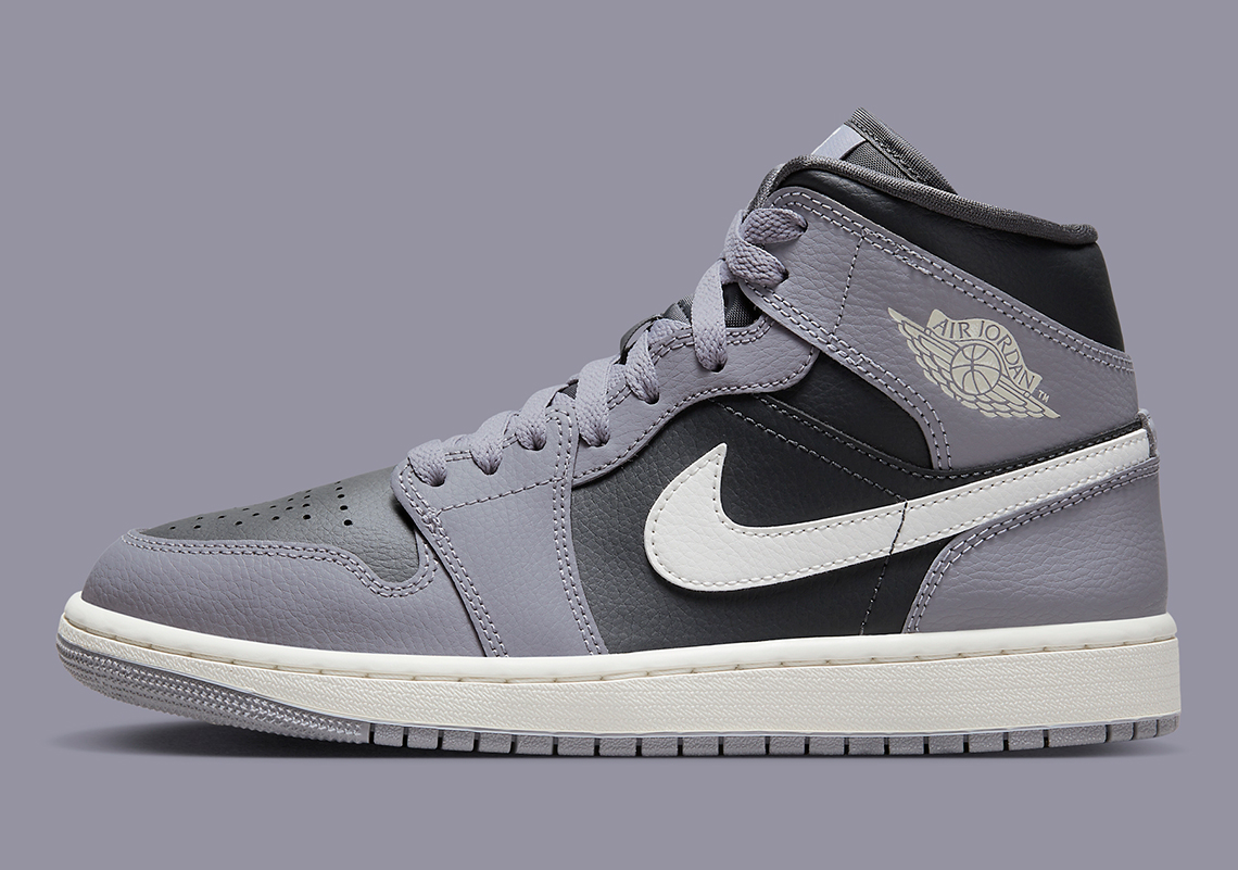 Official Images Of The Air Jordan 1 Mid “Cement Grey”