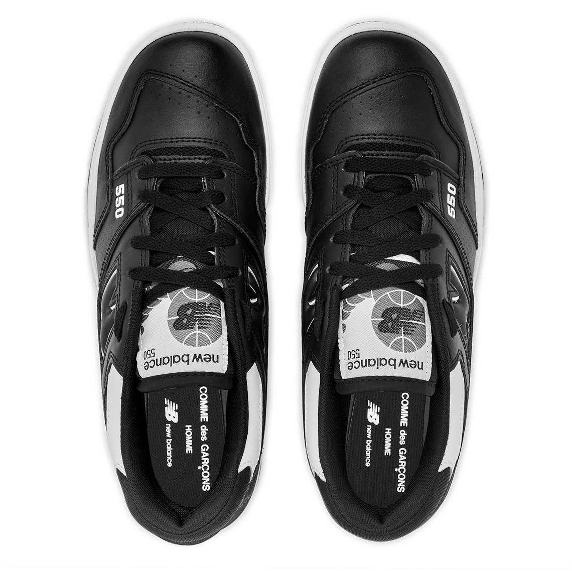 COMME des GARCONS HOMME New Balance 550 White Black | SneakerNews.com