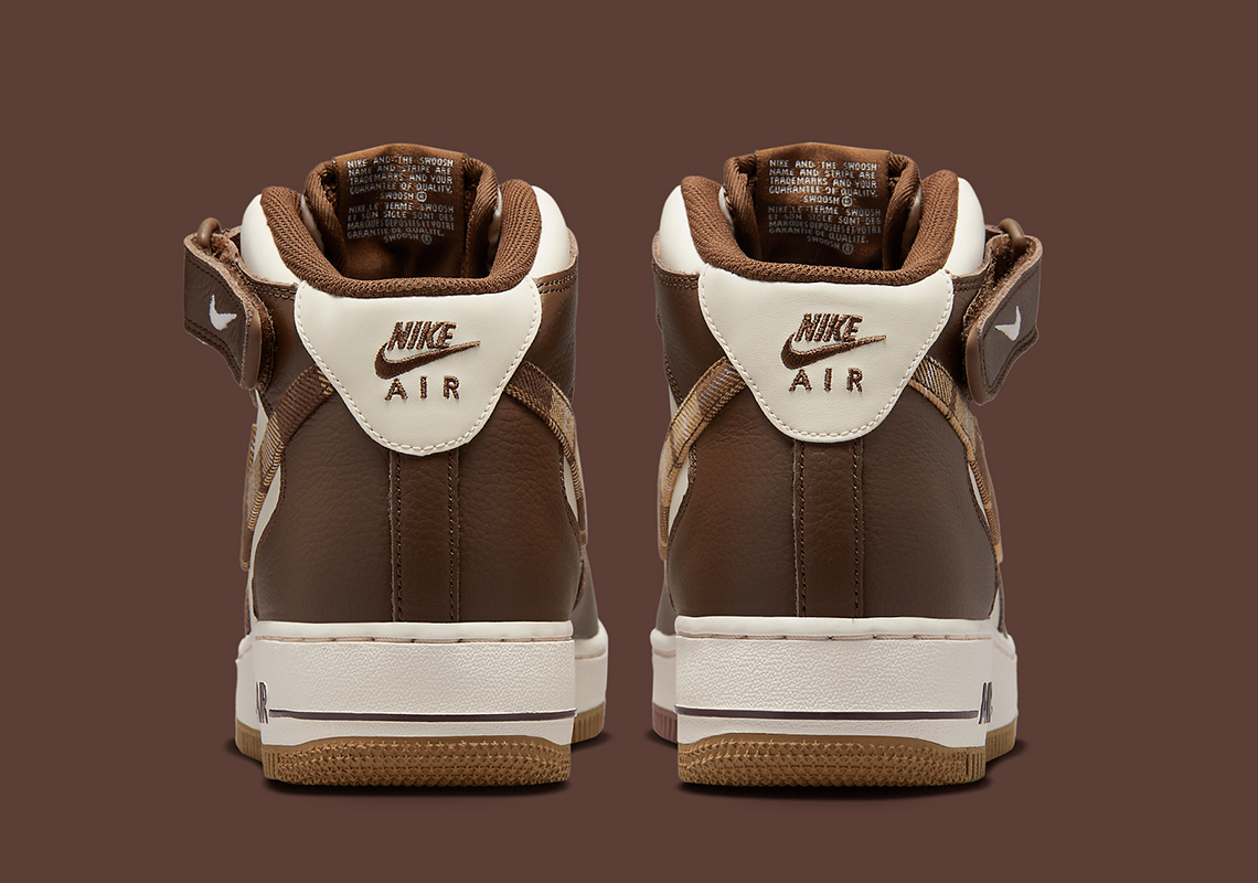 Nike Air Force 1 Mid Brown Plaid Dv0792 100