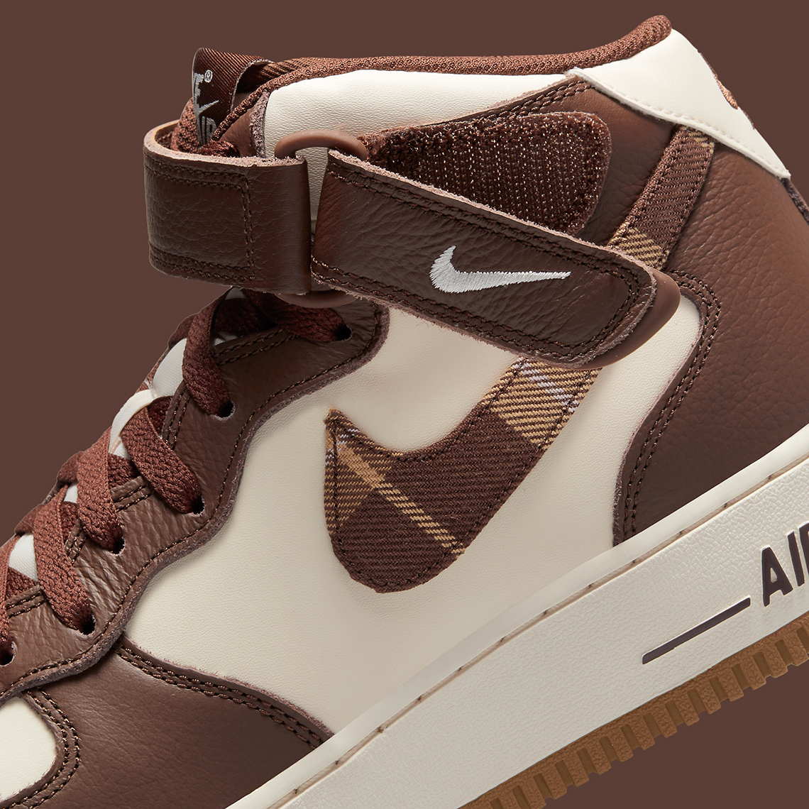 Nike Air Force 1 Mid Brown Plaid Dv0792 100 0025