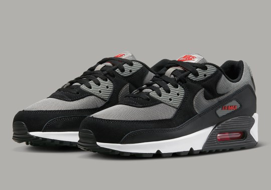 This Nike Air Max 90 Pairs Greys And Blacks With A Touch Of Red