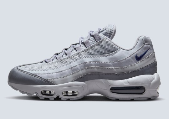 “Midnight Navy” Logos Land On This Greyscale Nike Air Max 95