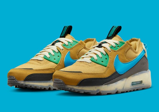 “Wheat Gold” And “Blue Lightning” Brighten Up The Nike Air Max Terrascape 90