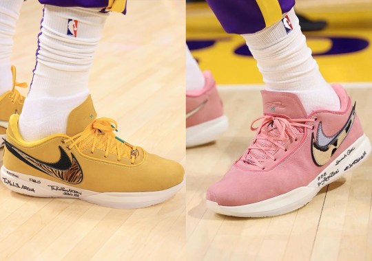 LeBron James Shows Off Unreleased Nike LeBron 20 “Tiger” And “Rose” Pairs