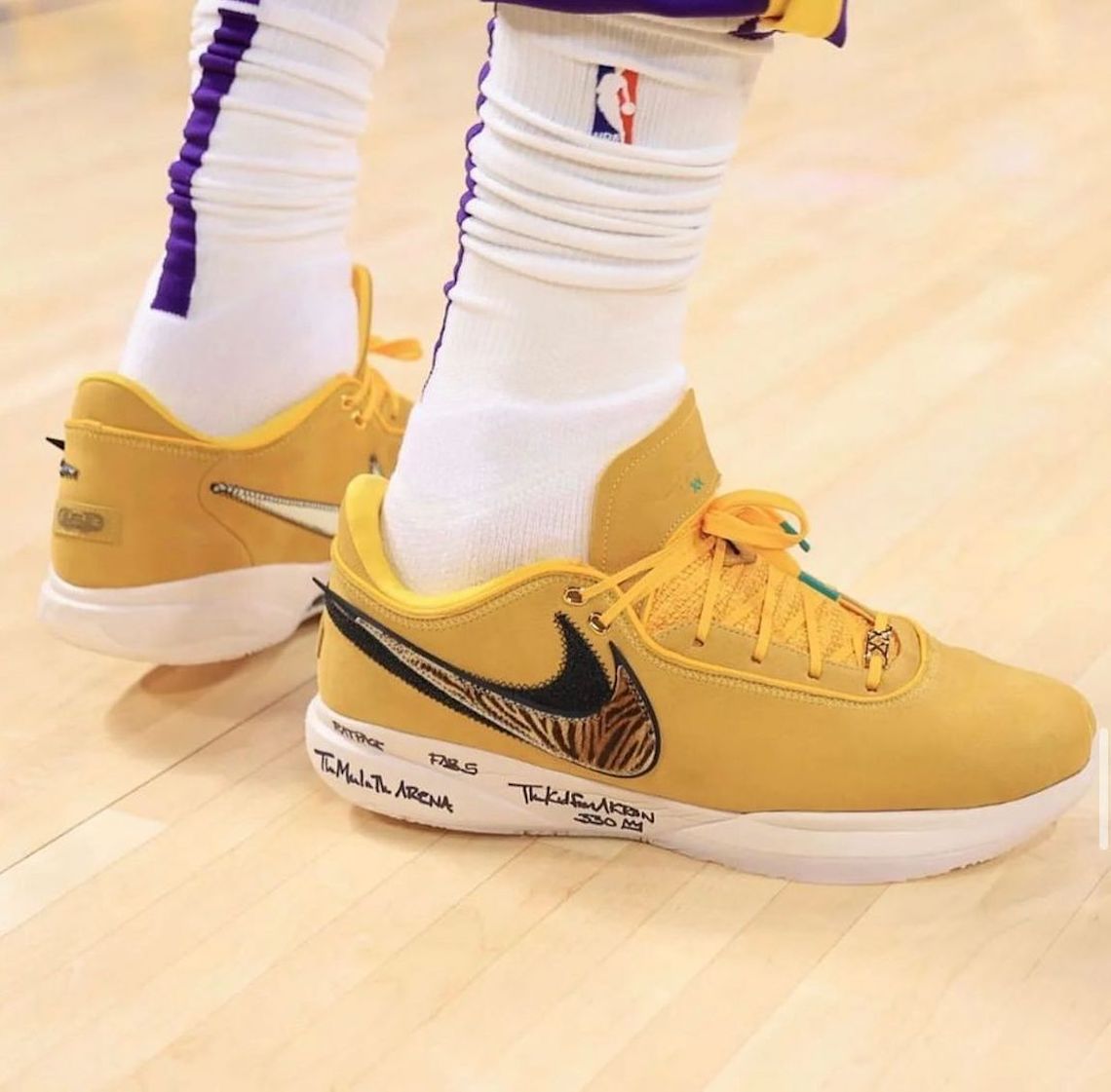 LeBron James teases Nike's unreleased yellow Off-White Air Force 1