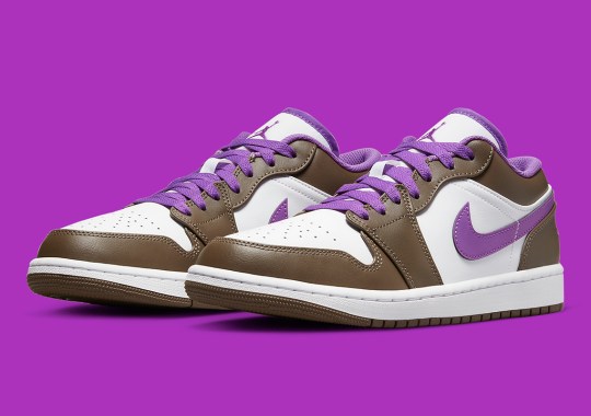 Chocolate Brown And Violet Pair Together For An Air Jordan 1 Low
