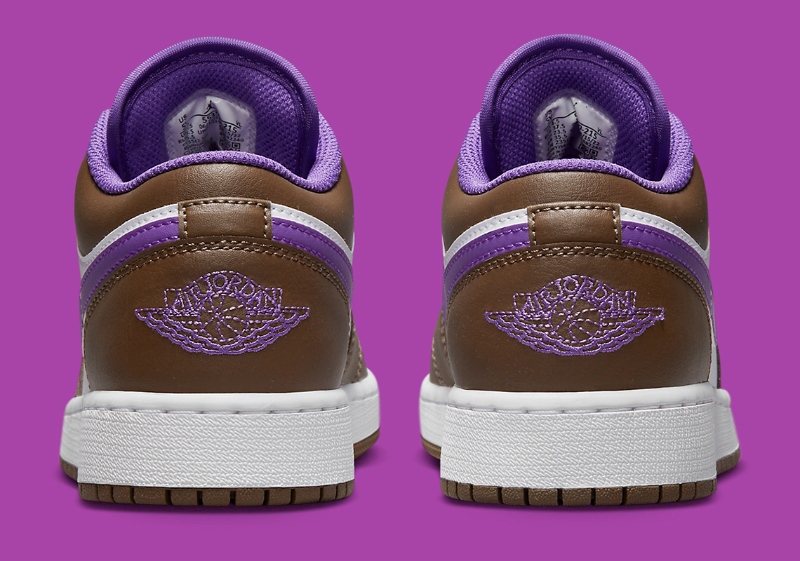 air jordan 1 low gs brown purple 553560 215 5