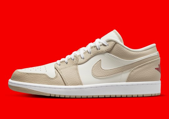 This Air Jordan 1 Low Features Heavy Tumbled Tan Leather