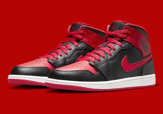 The Vintage "Bred" Aesthetic Is Applied To The Air Jordan 1 Mid