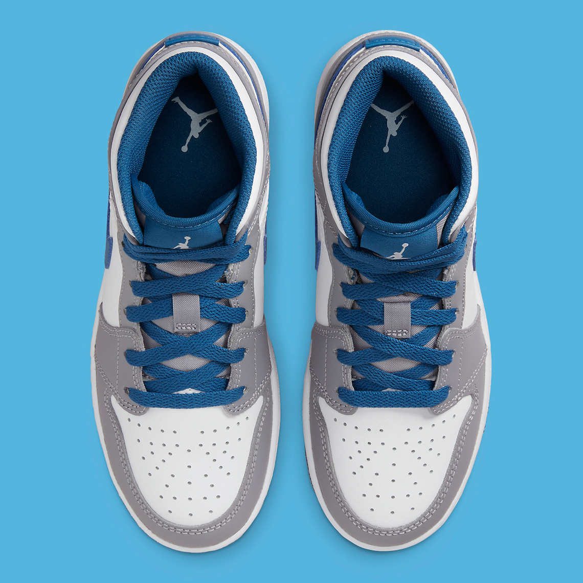 Buy Air Jordan 1 Mid 'Cement True Blue' - DQ8426 014