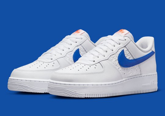 “Royal Blue” Swooshes Liven This Vintage Hoops-Inspired Air Force 1