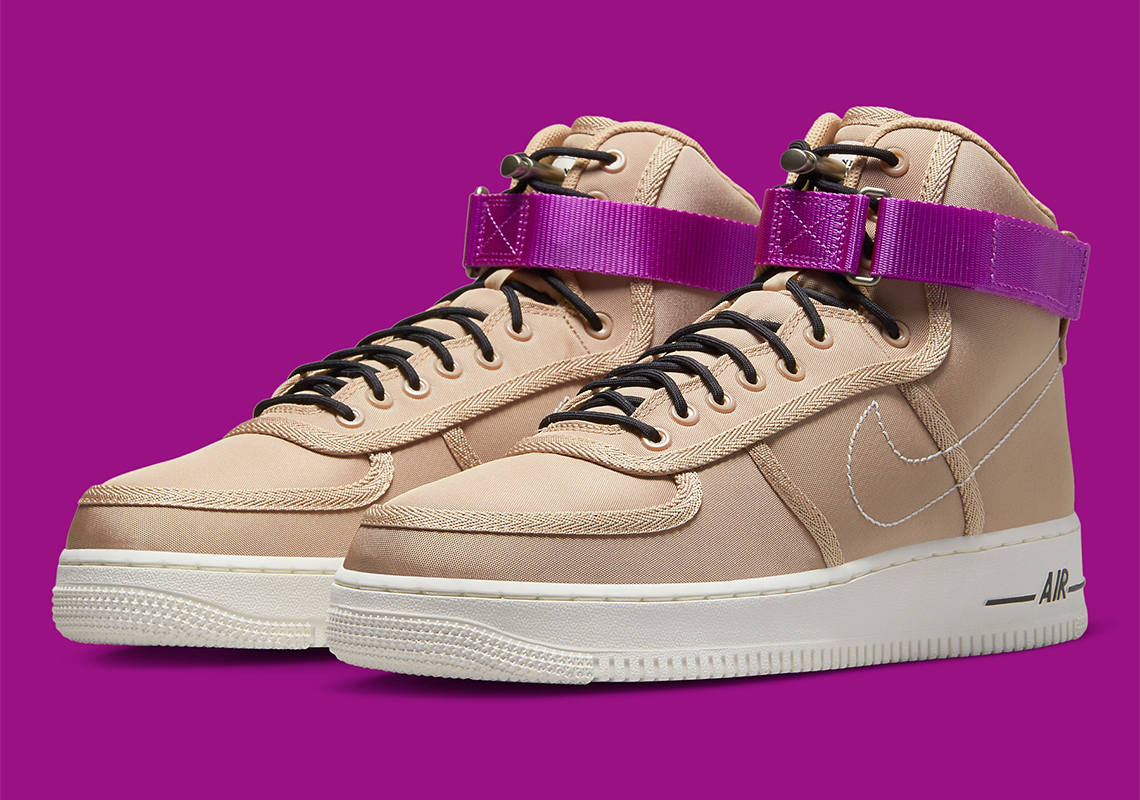 Purple high top air best sale force ones