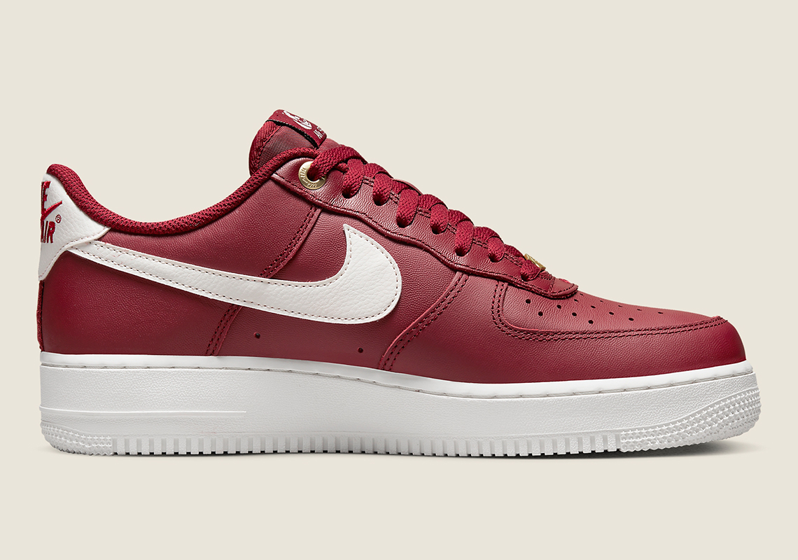 Nike Air Force 1 Low 07 Prm Team Red Sail Gym Red Dq7664 600 1