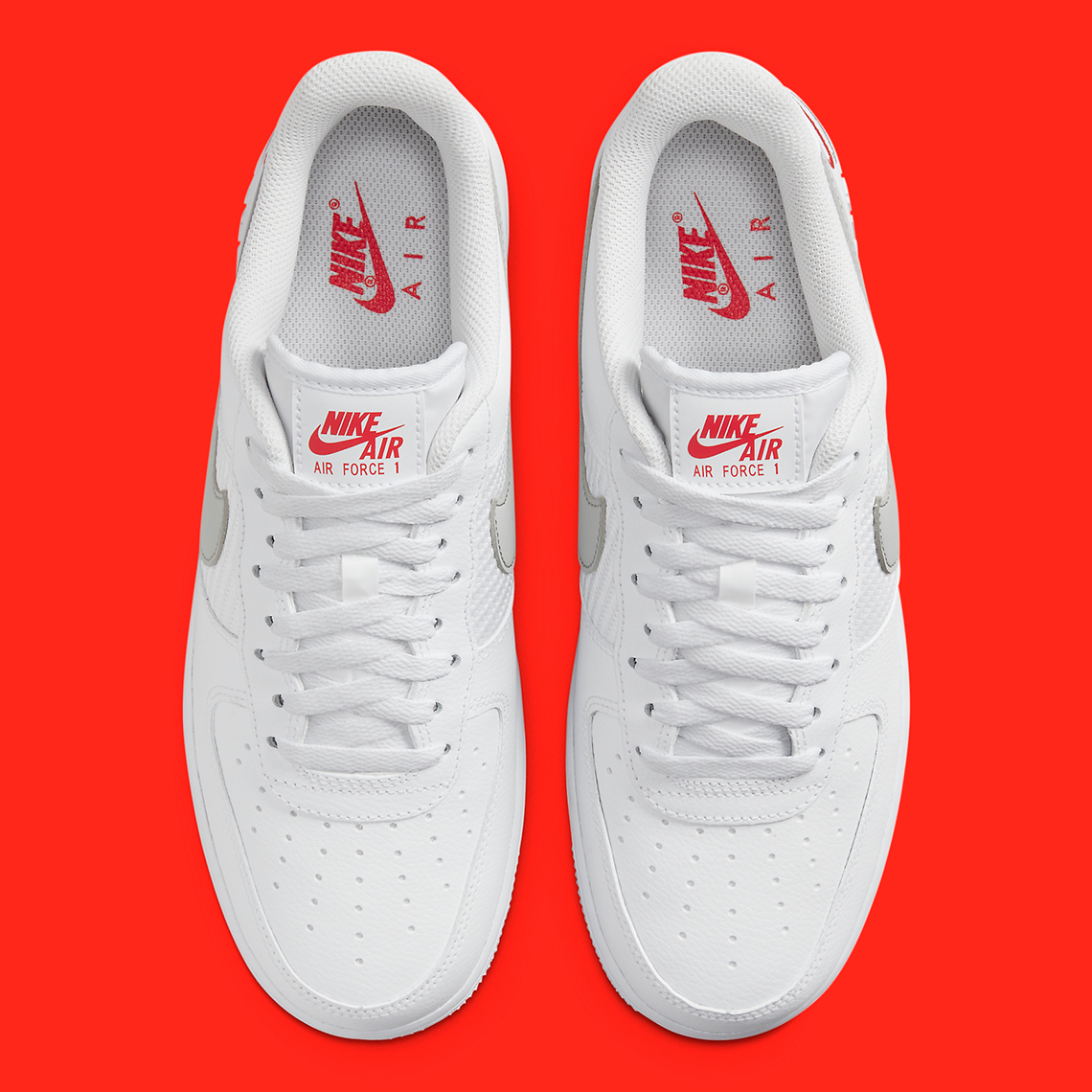 Nike WMNS Air Force 1 Low Satin White Red DX6541-100