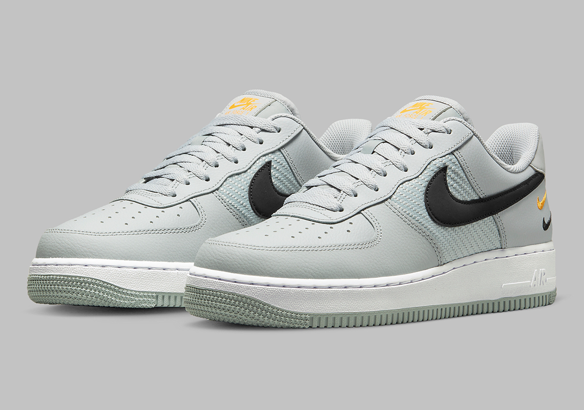 The Nike Air Force 1 Low "Double Swoosh" Appears In Light Grey